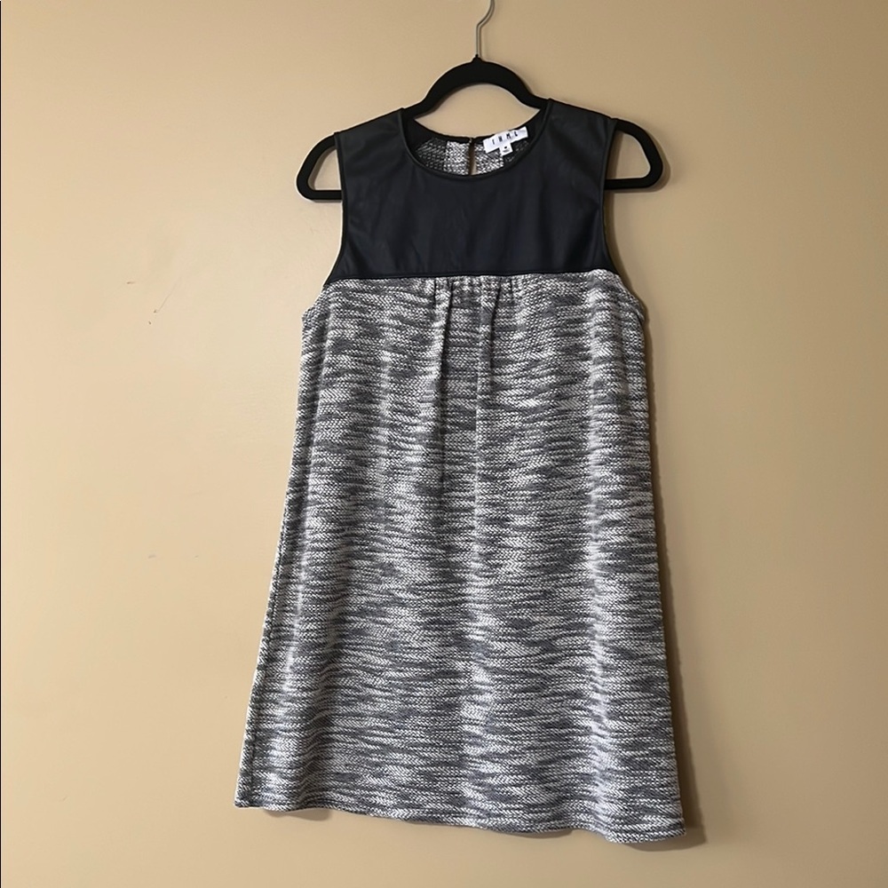 THML Black and Silver Sleeveless A-Line Dress